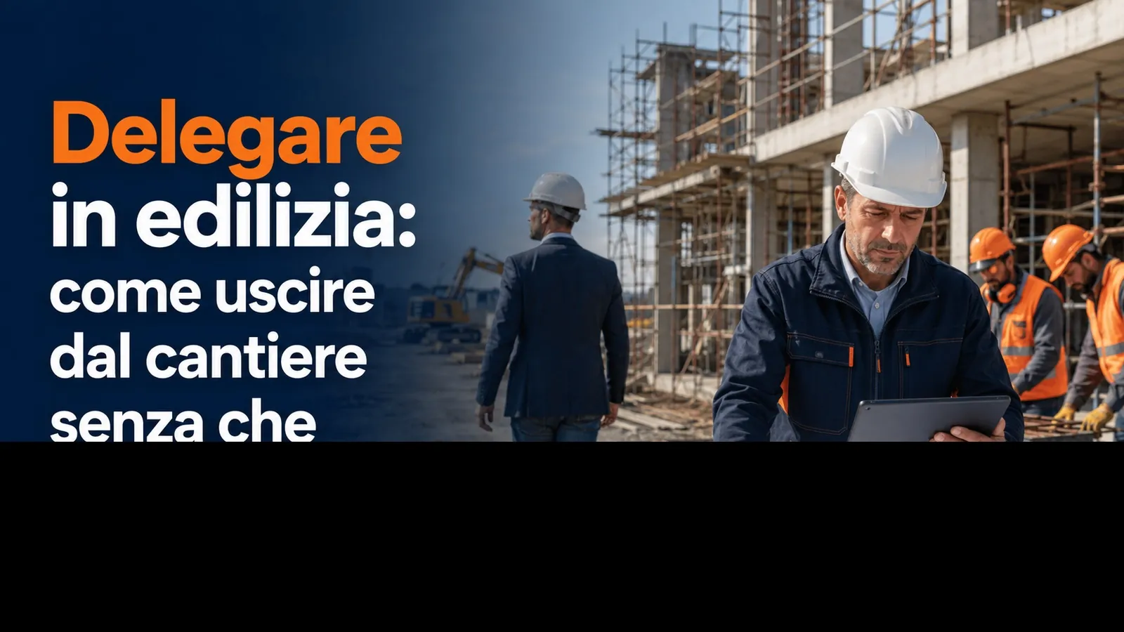 Delegare in edilizia: come uscire dal cantiere senza che crolli tutto
