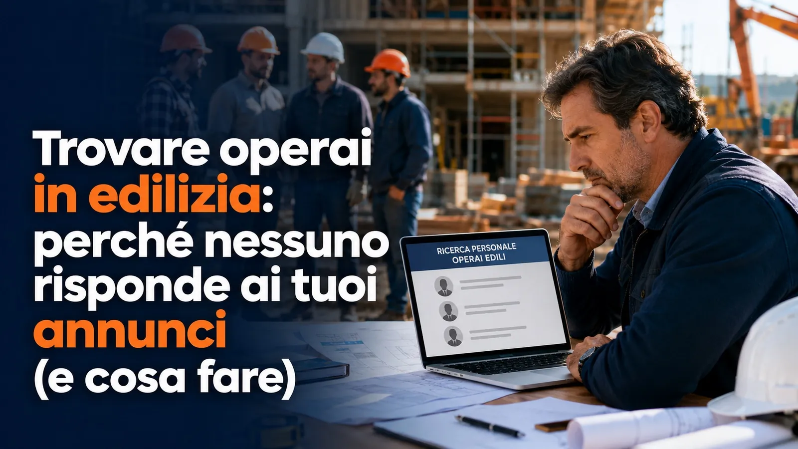 Trovare operai in edilizia: perché nessuno risponde ai tuoi annunci (e cosa fare)